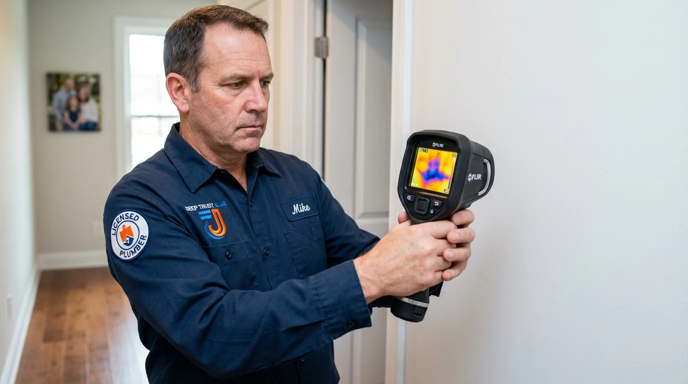 Thermal imaging leak detection by Johns Plumbing LLC in Bordentown